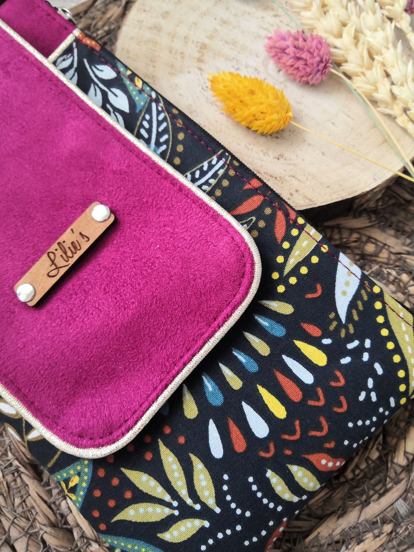 - HOLLY - la pochette à smartphone base suédine bleu roi