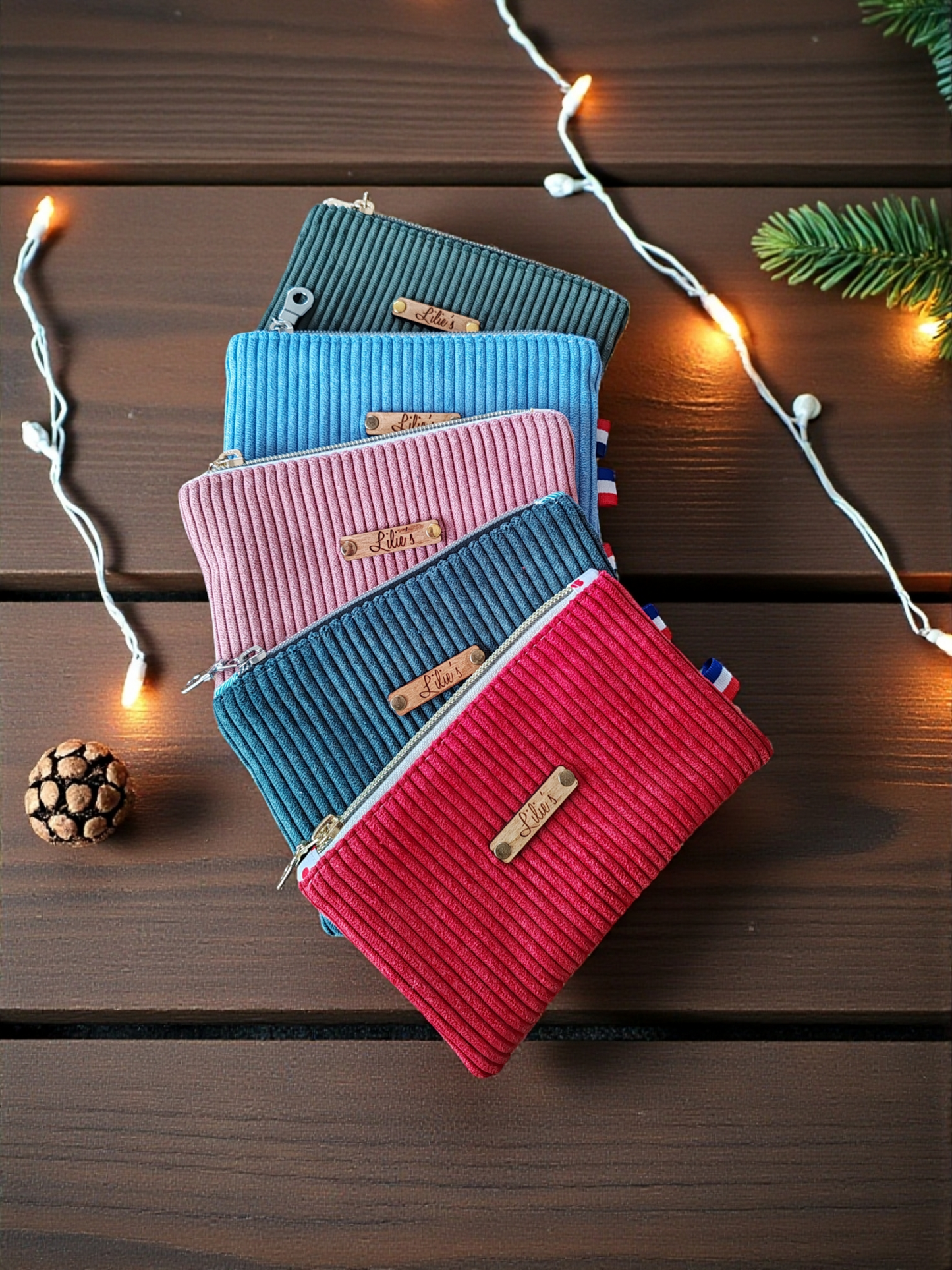 Pochette en velours côtelé - taille S