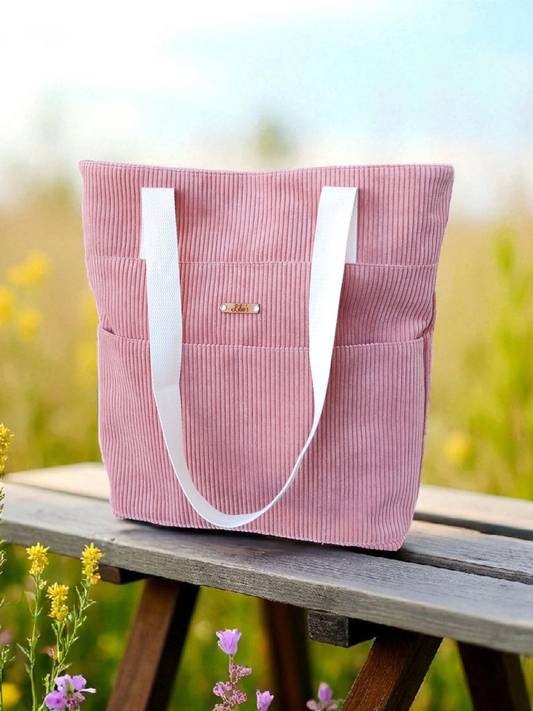 Total Velvet - Le grand cabas en velours côtelé