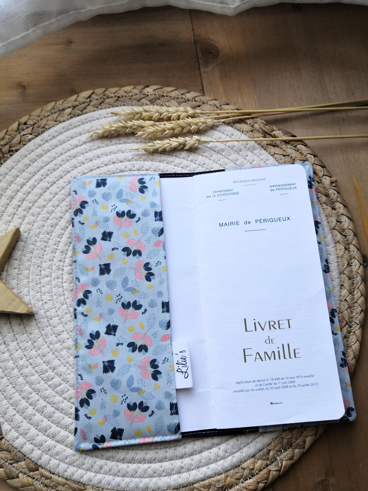 Protège livret de famille -VALERIE- personnalisable
