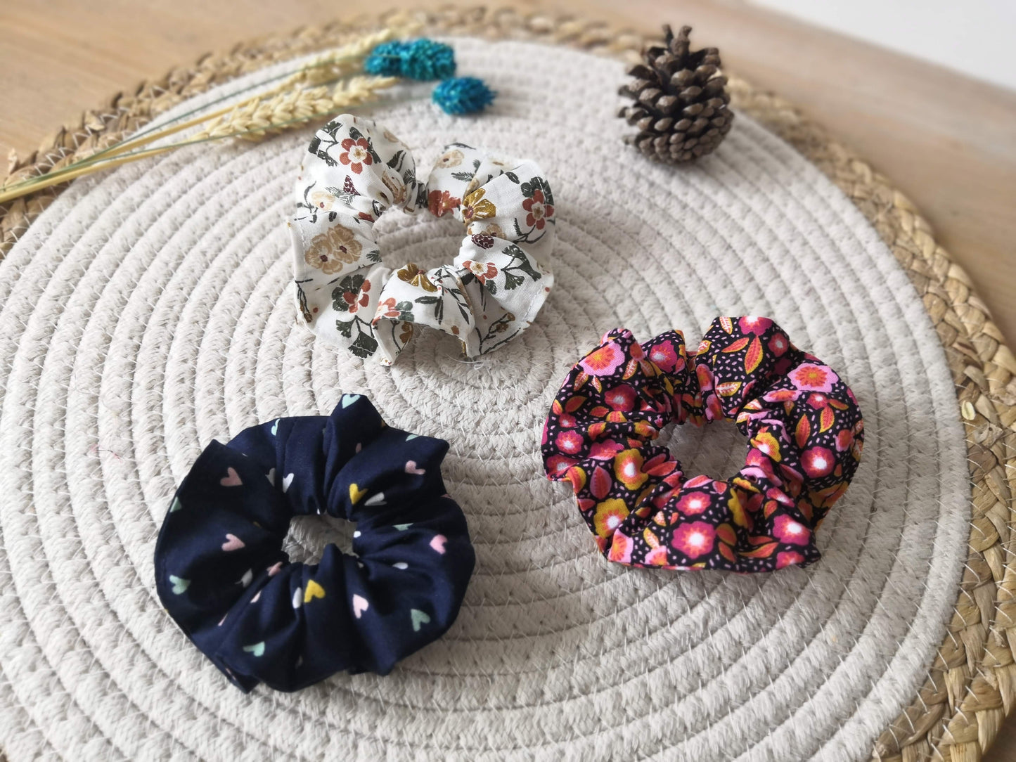 Lot de 3 Chouchous -CHERIE CHERIE- tissu au choix