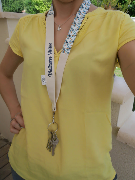 Tour de cou porte clés personnalisable