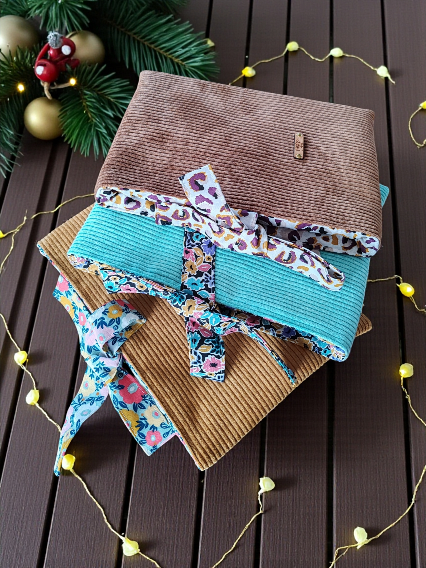 Pochette à livre format broché - velours côtelé