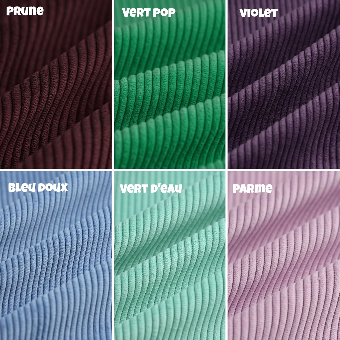 Pochette à livre velours côtelé